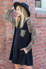 Animal Print Sleeve Aline