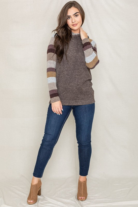 Stripe Sleeve Hoodie