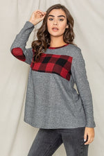 Checkered Panel Elbow Patch Tunic