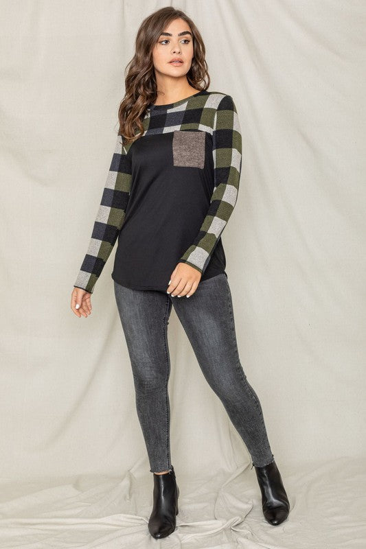 Checker Chest Pocket Tunic