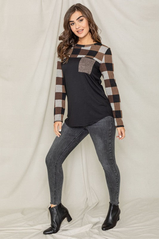 Checker Chest Pocket Tunic