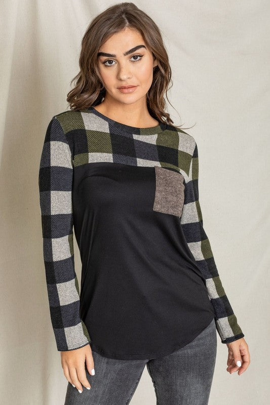 Checker Chest Pocket Tunic