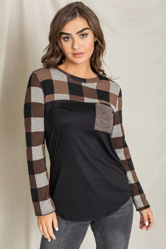 Checker Chest Pocket Tunic