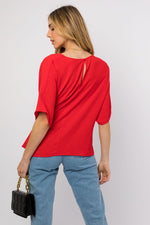 3/4 Sleeve Side Tie Top