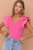 Shoulder Puff Ruffle SLV Bodysuit