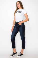 HIGH RISE SKINNY STRAIGHT JEANS