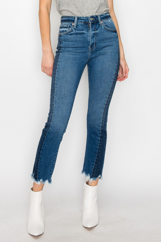 PLUS SIZE - HIGH RISE SLIM STRAIGHT JEANS