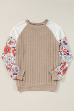 Cotton StripeDrop shoulder Sweatshirt