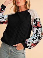 Cotton StripeDrop shoulder Sweatshirt