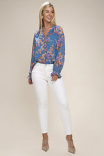 Floral chiffon blouse