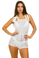 two piece swimsuit with jumpsuit coverup