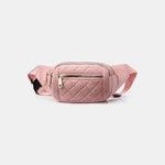 Zenana Quilted Multi Pocket Waist Belt Bag